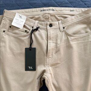 Rodd & Gunn Khaki/Tan Straight-Fit Cotton Pants